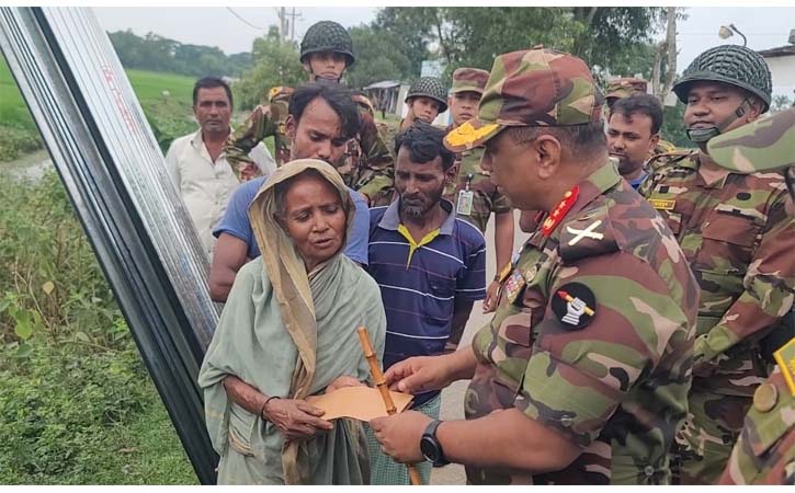 আখাউড়ায় স‌রিষার বীজ, টিন ও নগদ অর্থ বিতরণ করেছে সেনাবাহিনী