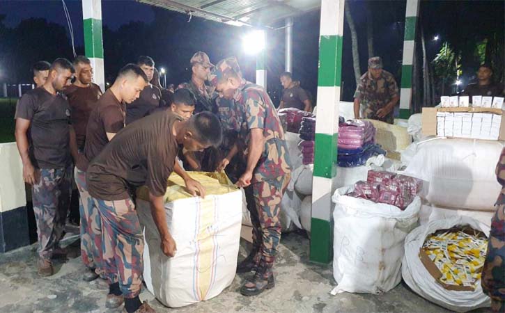 ব্রাহ্মণবাড়িয়ায় ৫ কোটি টাকার চোরাই পণ্য উদ্ধার