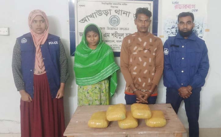 আখাউড়ায় মাদকসহ স্বামী-স্ত্রী গ্রেফতার