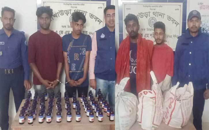 আখাউড়ায় মাদকসহ গ্রেফতার ৪