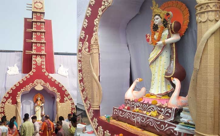 আখাউড়ায় ৩৬ ফুট উচ্চতার বীণার মন্দির
