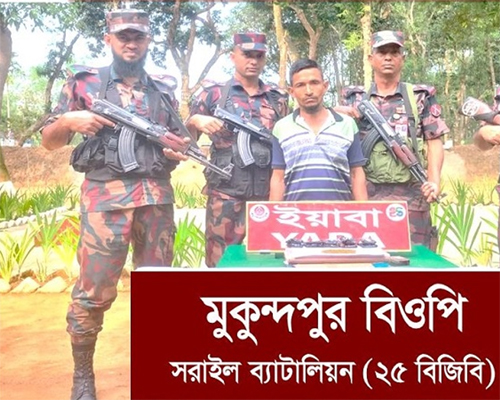 ব্রাহ্মণবাড়িয়ায় ভারতীয় ইয়াবা, বাইসাইকেল এবং মোবাইল ফোনসহ আটক ১