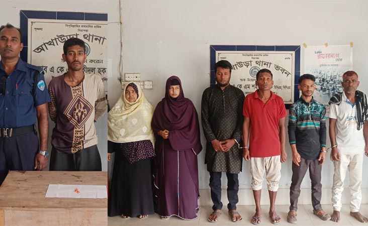 আখাউড়ায় মাদক ব্যবসায়িসহ গ্রেফতার ৭