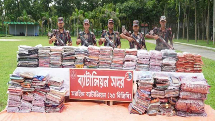 ব্রাহ্মণবাড়িয়ায় ৩৭ লাখ টাকার ভারতীয় পণ্য জব্দ