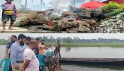 আখাউড়ায় তিতাস নদী থেকে অবৈধ জাল জব্দ
