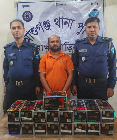 ব্রাহ্মণবাড়িয়ায় ৫৬০ পিস মোবাইলের ডিসপ্লেসহ একজন গ্রেফতার