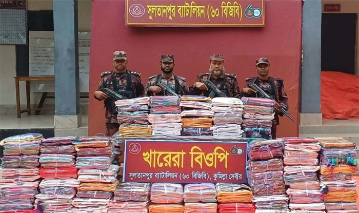 ব্রাহ্মণবাড়িয়া ও কুমিল্লা সীমান্তে বিপুল ভারতীয় পণ্য জব্দ