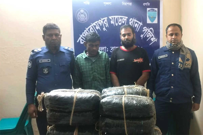 ব্রাহ্মণবাড়িয়ায় ২৮ কেজি গাঁজা ও অ্যাম্বুলেন্সসহ দুই মাদক কারবারি আটক