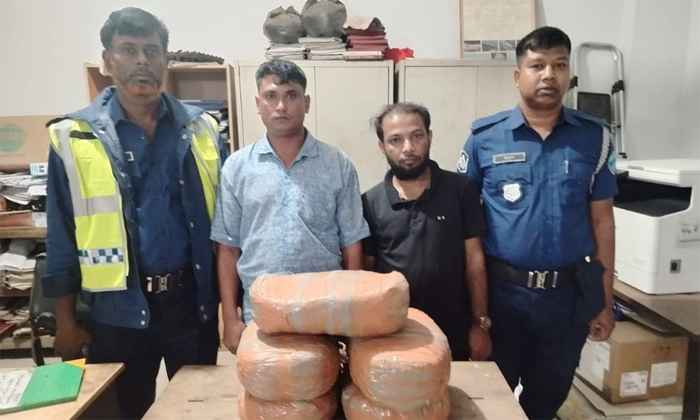 আখাউড়ায় গাঁজাসহ দুই মাদক কারবারি গ্রেফতার